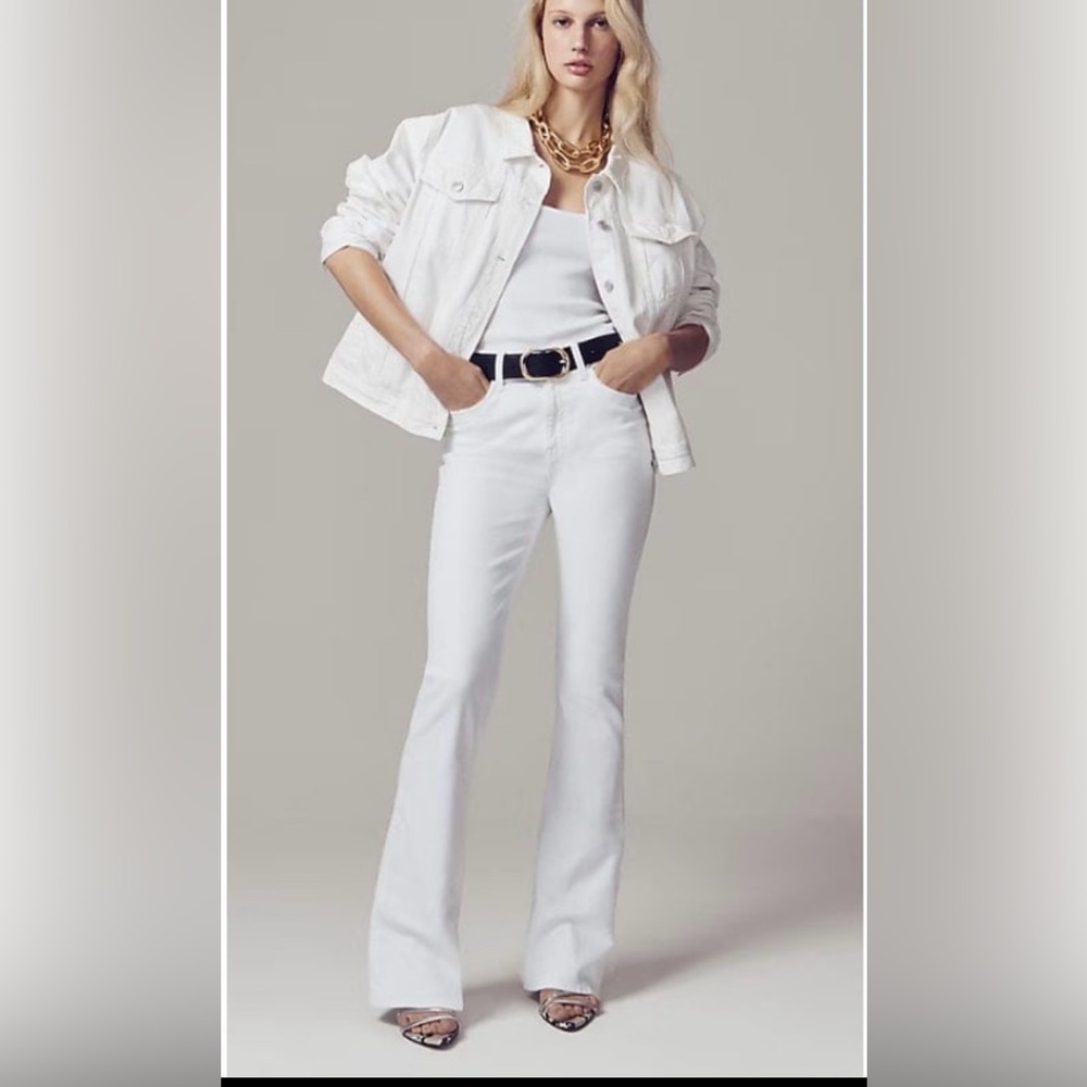 $158 J. Crew White Wide-Leg Jeans